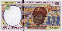 p404Lf from Central African States: 5000 Francs from 2000